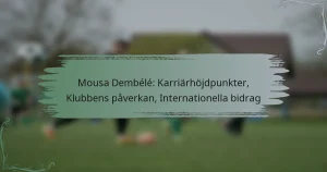 Mousa Dembélé: Karriärhöjdpunkter, Klubbens påverkan, Internationella bidrag